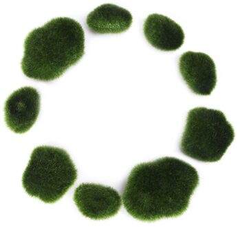 10Pcs Mos Ballen Decoratieve Steen Kunstmatige Simulatie Tuin Plant Vaas Filler
