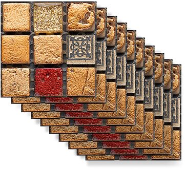 10Pcs Mozaïek Zelfklevende Tegel Pvc Mozaïek Muur Sticker 3D Muurtattoo Diy Kamer Badkamer Keuken Thuis Badkamer Muur decor