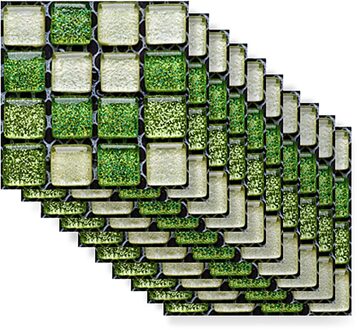 10Pcs Mozaïek Zelfklevende Tegel Pvc Mozaïek Muur Sticker 3D Muurtattoo Diy Kamer Badkamer Keuken Thuis Badkamer Muur decor