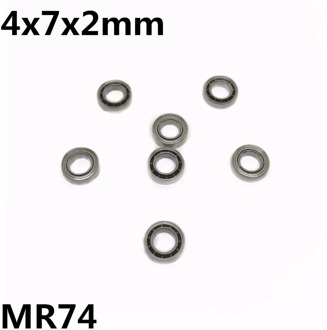10Pcs MR74 open 4x7x2 mm Deep groove ball bearing Miniature bearing High qualit