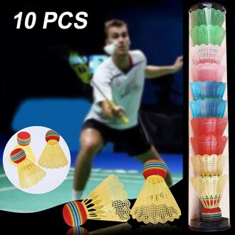 10Pcs Multicolor Badminton Ballen Familie Huishouden Buiten Sport Open Lucht Badminton Duurzaam Badminton Shuttle Accessoires
