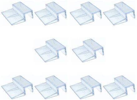 10Pcs Multifunctionele Installeren Acryl Ondersteuning Houder Aquarium Stand Dierbenodigdheden Accessoires Helder Glas Clip Thuis 10mm