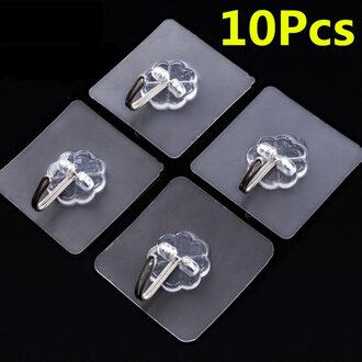 10PCS Muur Haak Sterke Onzichtbare Transparante Zuig Muur Sucker Hanger Waterdichte Lijm Zware Belasting Rack Haak 1 stk