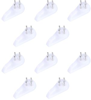 10Pcs Naadloze Nagels Optionele Schilderen Frame Onzichtbare Hanger Naadloze Haken Spijker Muur Naadloze Fotolijst Nagels wit