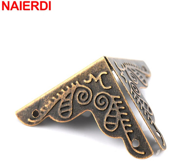 10PCS NAIERDI 3.6x2.4cm Luggage Case Box Corners Brackets Decorative Corner For Furniture Decorative Triangle Rattan Carved