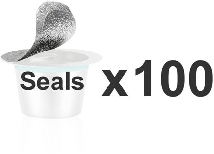 10Pcs Nespresso Koffie Pods Rvs Hervulbare Capsulas Nesspreso Herbruikbare Koffiefilter Cup Diy Koffie Maker Gereedschap 100stk x Seals