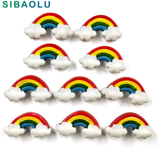 10pcs New Rainbow Fridge magnet cartoon mode whiteboard sticker Resin Refrigerator Magnets Home DIY Decoration Accessories