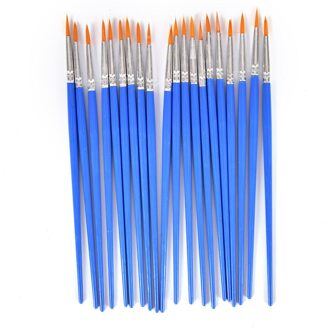 10Pcs Nylon Haar Penseel Olieverf Borstels Aquarel Gouache Penselen Verschillende Grootte Kunstenaar Kunst Leveranties