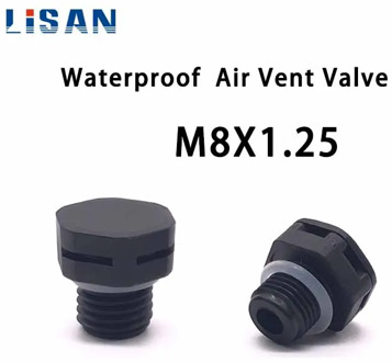 10Pcs Nylon waterproof air vent M8*1.25 valve screw in protective vent plug e-PTFE plastic breather vent valve