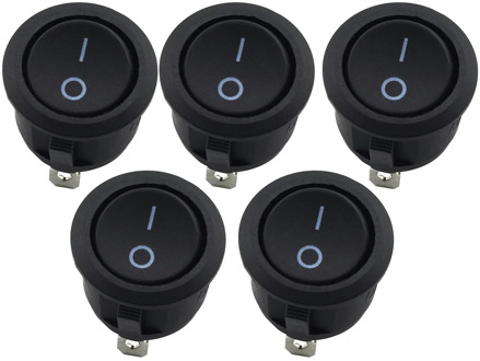 10Pcs ON/OFF Round Rocker Switch LED illuminated Car Dashboard Dash Boat Van 12V