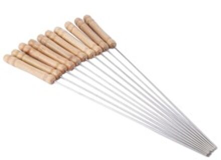 10pcs Outdoor Picknick BBQ Barbecue Spies Gebraden Stok Roestvrijstalen Naald