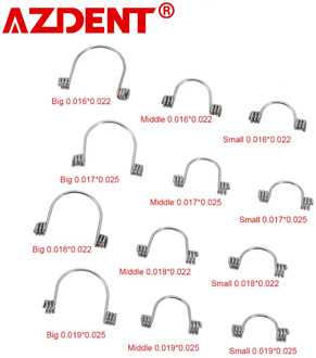 10Pcs/Pack AZDENT Dental Orthodontic Anterior Teeth Torque Rectangular Springs Stainless Steel