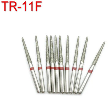 10pcs/pack Dental Diamond Burs Drill for Dentistry Handpiece Handle Diameter 1.6mm Dentist Tools TR-11F