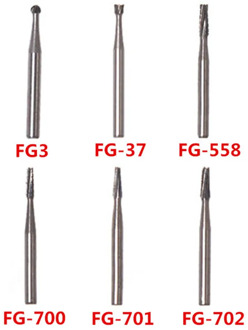 10pcs/pack Dental Tungsten Steel Carbide Burs Fissure Drill Bit For High Speed Handpiece 1.6mm Surgical Lab Tools Lenght 19mm