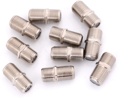 10pcs/Pack F Type Coupler Adapter Connector Female F/F Jack RG6 Coax Coaxial Cable Used In Video High Quality