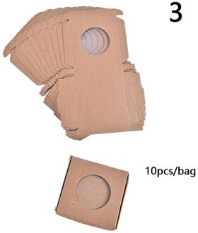 10Pcs Papier Bruiloft Gunst Geschenkdoos Kraftpapier Koekjes Snoep Windows Dozen Birthday Party Supply Accessoires Verpakking N3