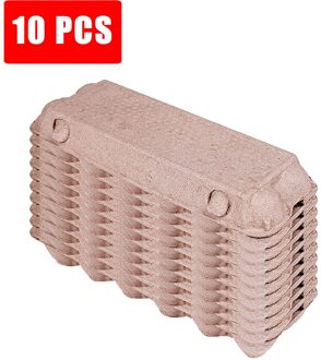 10Pcs Papier Pulp Ei Opslag Containers Ei Trays Ei Opbergdozen Ei Houders Ei Tray Opbergdoos Draagbare Doos n50
