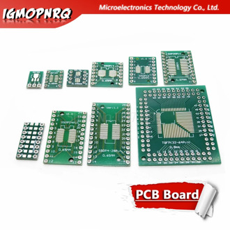 10PCS PCB Board SMD Turn To DIP SOP MSOP SSOP TSSOP SOT23 8 10 14 16 20 24 28 SMT To DIP Adapter Converter Plate