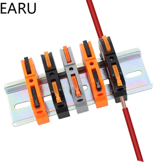 10Pcs PCT-211 1Pin Din Rail Universal Quick Fast Compact Wire Cable Connector Conductor Terminal Block with Lever Replace UK2.5B