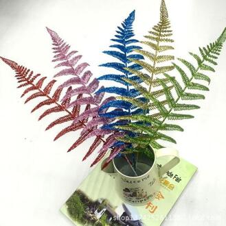 10Pcs Perzische Leaf Gold Glitter Kerst Blad Kunstmatige Bladeren Kerstversiering, 47*15 Cm mengen kleuren