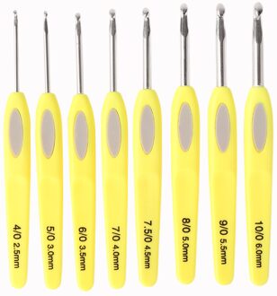 10Pcs Plastic Handvat Aluminium Haaknaalden Chunky Trui Breinaalden Set Naaien Gereedschap Stitch Weave Accessoires 8stk-kleurrijk 2