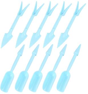 10Pcs Plastic Tuin Zaden Widger Zaailingen Transfer Tool Saw Rand Schop Graven Transplanteren Planten Gereedschap Thuis Bloempot lucht Bue