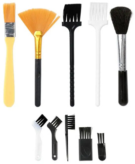 10pcs Portable Anti-static Dusting Brush Laptop Cleaning Kit For Computer Keyboard Small Space Cleaner