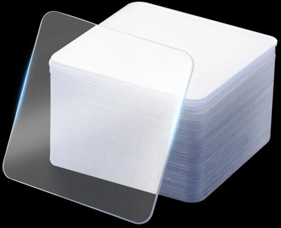 10pcs powerful nano seamless double-sided stickers free punching double-sided adhesive reusable waterproof tape 6x6 cm