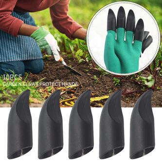 10Pcs Praktische Porren Vingertoppen Cap Gereedschap Voor Graven Tuin Handschoenen Klauwen Duurzaam Waterdicht Werk Handschoen Outdoor