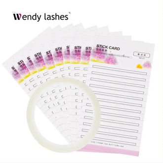 10pcs Premade Volume Fans Eyelash Storage Card for Eyelash Extension Volume Lashes Storage Paper 2mm Sticky Strip False Eyelashe