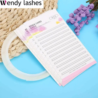 10pcs Premade Volume Fans Lash Storage Card+Tape For Eyelash Extension Lashes Storage Paper Sticky Strip Lash Extension Supplies