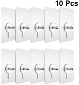 10pcs Punch-Free Non-Marking Screw Stickers Wall Picture Hook Invisible Traceless Hardwall Drywall Picture Hanging Kit