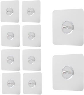 10Pcs Punch Schroef Stickers Sterke Lijm Haak Punch Gratis Universele Muur Hanger Muur Foto Haak Voor Thuis opknoping