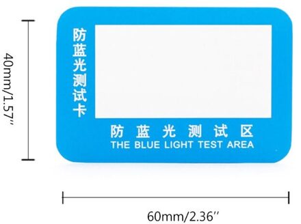 10Pcs Pvc Anti-Blauw Licht Testkaart Licht Bril Uv Test Accessoires Card Blauw Licht Detectie Kaart generator Card