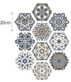 10Pcs Pvc Badkamer Anti-Slip Vloertegels Tegel Vloer Waterdicht Stickers Muurstickers Decoratie Keuken Olie Proof wallpape LB-005