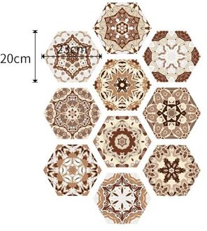 10Pcs Pvc Badkamer Anti-Slip Vloertegels Tegel Vloer Waterdicht Stickers Muurstickers Decoratie Keuken Olie Proof wallpape LB-007