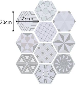 10Pcs Pvc Badkamer Anti-Slip Vloertegels Tegel Vloer Waterdicht Stickers Muurstickers Decoratie Keuken Olie Proof wallpape LB-015