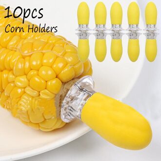 10Pcs Recyclebaar Rvs Corn Houders Barbecue Accessoires Grill Gereedschap Keuken Bbq Eten Spiesjes Dog Vlees Vorken