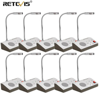 10pcs Retevis RT-9908 Dual Way Window Counter Intercom Interphone Window Speaker For Bank Station Business Store Security Window