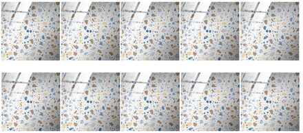 10Pcs Retro Keramische Vloertegel Stickers Zelfklevende Keramische Waterdicht Wallpapers Art Diagonaal Floor Stickers Keuken Decor