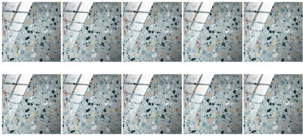 10Pcs Retro Keramische Vloertegel Stickers Zelfklevende Keramische Waterdicht Wallpapers Art Diagonaal Floor Stickers Keuken Decor