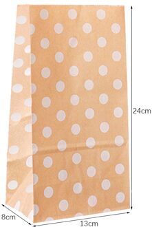10Pcs Retro Kraft Bags Zigzag Dot Streep Blanco Ambachtelijke Papier Wedding Party Wikkelen Levert Diy Briefpapier envelop wit dot