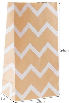 10Pcs Retro Kraft Bags Zigzag Dot Streep Blanco Ambachtelijke Papier Wedding Party Wikkelen Levert Diy Briefpapier envelop