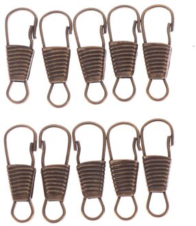 10Pcs Rits Hoofd Bagage Kleding Schoenen Laarzen Diy Rits Puller Afneembare Rits Trekt Naaien Craft Naaien Kits Metal Zip bruin