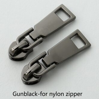 10Pcs Rits Slider Voor 5 # Naaien Metalen/Nylon/Hars Ritsen Diy Zip Hoofd Bag Pocket Portemonnee reparatie Kits Vervanging Tailor Gereedschap No5-fornylon-geweer