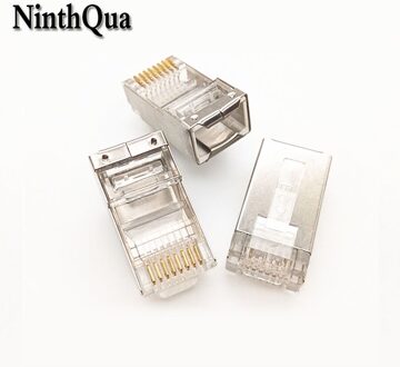 10Pcs RJ45 Netto Netwerk Modulaire Plug Cat5 CAT5e Connector 8P8C Utp Afgeschermde Modulaire Rj45 Plug Computer Terminal