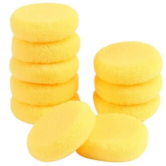 10Pcs Ronde Synthetische Kunstenaar Verf Spons Ambachtelijke Sponzen Voor Schilderij Aardewerk Aquarel Art Sponzen Geel 2.75Inch