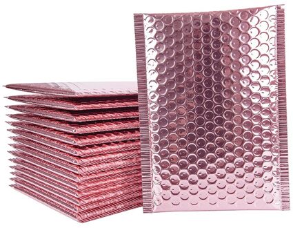 10Pcs Rose Gold Bubble Mailer Aluminiumfolie Bubbel Envelop Gewatteerde Tassen Met Bubble Cd/Wimper Verpakking Zakken 9 Maten 10x10cm