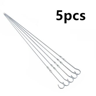 10Pcs Rvs Barbecue Naald Bbq Barbecue Platte Spiesjes Bbq Naald Anti-Slip Handvat Barbecue Teken Duurzaam Keuken gadget 5stk