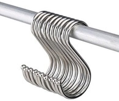 10pcs Rvs Huishoudelijke Haken Voor Opknoping S Vorm Hanger Praktische Opslag Houder Voor Keuken Kast Kantoor Thuis #